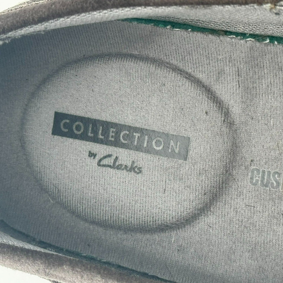 CLARKS Shoes Mens 8 Suede Gossler Race Brown Slip on Loafers Collection Sneakers - Picture 6 of 7